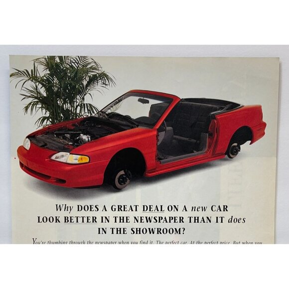 General Motors Print Ad Vintage 90s GM Value Pricing Red Car Chevrolet Pontiac - Picture 4 of 5